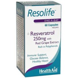 HEALTH AID Resolife (Resveratrol 250mg) - 60 Capsules | Βότανα - Αγορά Online