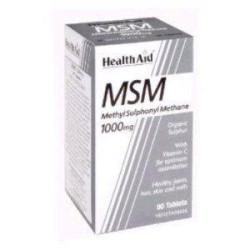 HEALTH AID Msm 1000mg Vegetarian Tablets 90's | Πρώτες Βοήθειες - Αγορά Online
