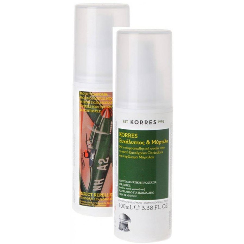 KORRES Repellent Lotion Eucalyptus & Blueberry 100ml | Πρώτες Βοήθειες - Αγορά Online