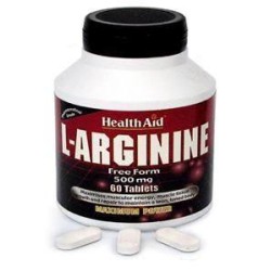 HEALTH AID L-Arginine Free Form 500mg - 60 Tablets - Δισκίο | Αθλητικά Συμπληρώματα