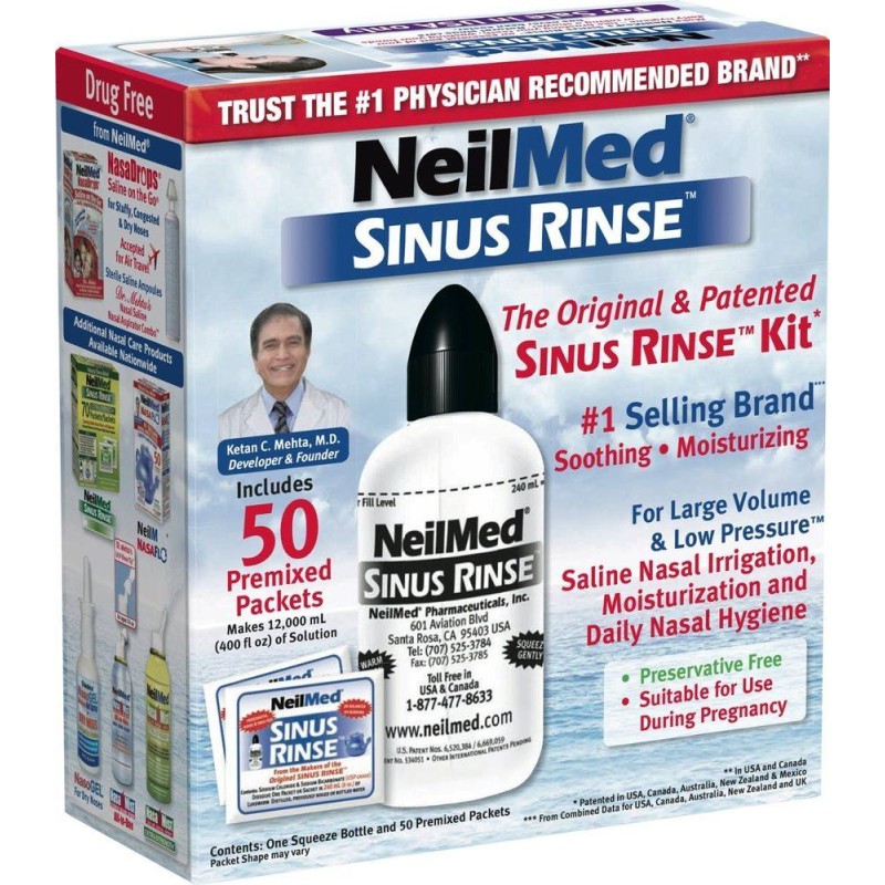 NeilMed Sinus Rinse Original Kit, 1 συσκευασία + 60 φακελάκια