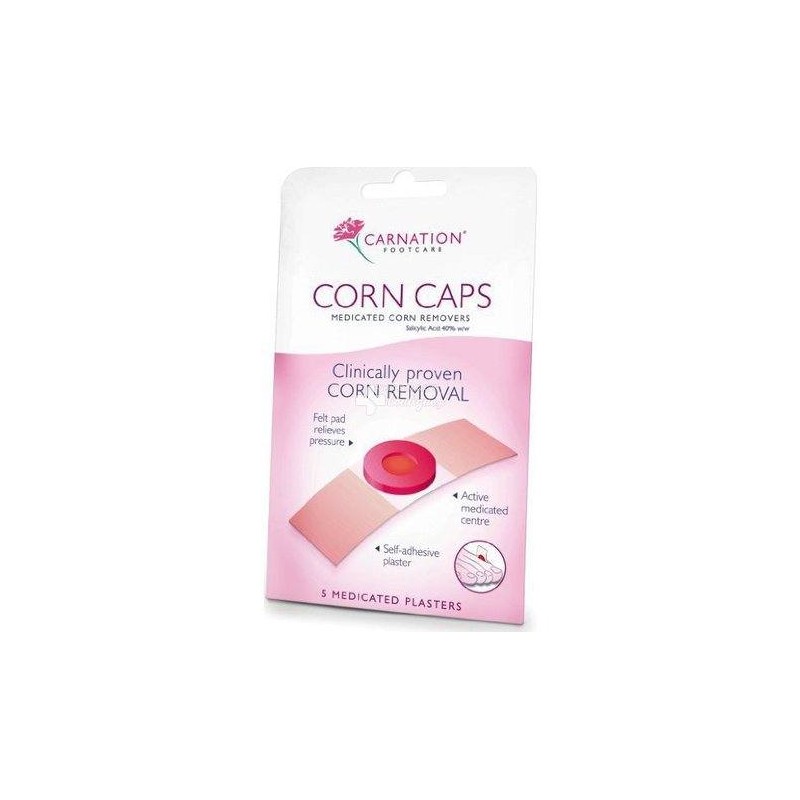 Carnation Corn Caps Επιθέματα Αφαίρεσης Κάλων με Σαλικυλικό Οξύ 5 τμχ