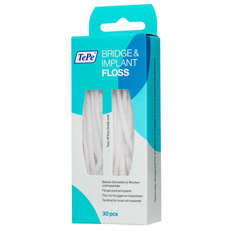 TePe Bridge & Implant Floss Νήμα Καθαρισμού Γεφυρών & Εμφυτευμάτων 30τμχ