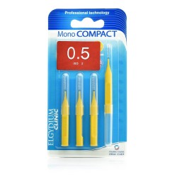 Elgydium Clinic Mono Compact Κίτρινα 0.5 Μεσοδόντια Βουρτσάκια 4Τμχ.