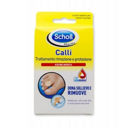 Scholl Calli Επιθέματα Αφαίρεσης Κάλων με Σαλικυλικό Οξύ 4Τμχ