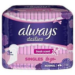 Always Dailies Singles To Go Fresh Σερβιετάκια 20Τμχ | Χωρίς Ντροπή - Αγορά Online