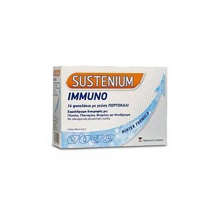 Menarini Hellas Sustenium Immuno Winter Formula Πορτοκάλι 14Φακ. | Κρυολόγημα - Αγορά Online