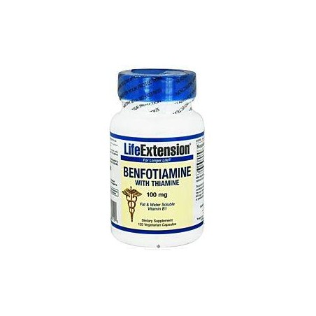 LIFE EXTENSION Benfotiamine With Thiamine 100mg 120caps | Βιταμίνες Α-Ζ - Αγορά Online