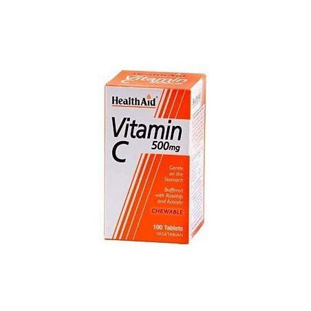 HEALTH AID Vitamin C 500mg Chewable 100 Tablets | Κρυολόγημα - Αγορά Online
