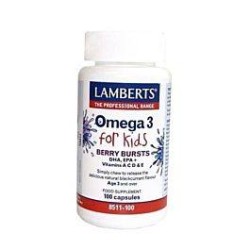 LAMBERTS Omega 3 For Kids  με γευση βατόμουρο 100caps | Υγεία - Αγορά Online
