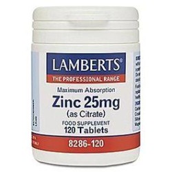 LAMBERTS Zinc 25mg (citrate)120tabs | Μέταλλα - Ιχνοστοιχεία - Αγορά Online