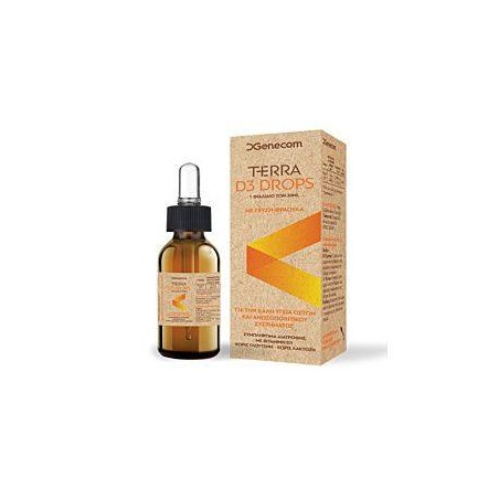 Genecom Terra D3 Drops Υγεία των Οστών & το Ανοσοσποιητικό Σύστημα 30ml | Κρυολόγημα - Αγορά Online