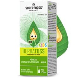 SuperFoods Herbatuss Kids Σιρόπι για τον Παραγωγικό Βήχα 120ml | Κρυολόγημα - Αγορά Online