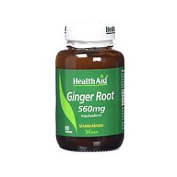 HEALTH AID Ginger Root 560mg 60Tabs | Πρώτες Βοήθειες - Αγορά Online