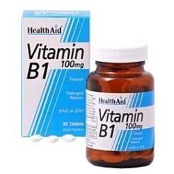 HEALTH AID Vitamin B1 (thiamin Hcl) 100mg Tablets 90's | Βιταμίνες Α-Ζ - Αγορά Online