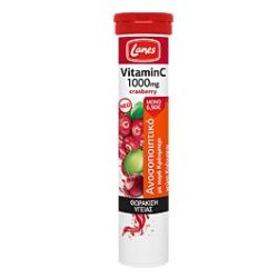 LANES Vitamin C 1000mg & Cranberry Juice με Γεύση Κράνμπερι | Κρυολόγημα - Αγορά Online