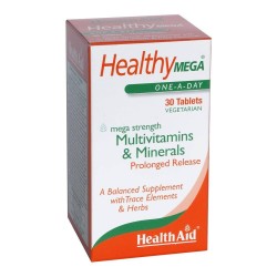 Health Aid Healthy MEGA Multivitamin & Minerals, 30 ταμπλέτες | Εξειδικευμένες Φόρμουλες - Αγορά Online