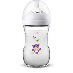 Philips Avent SCF070/22 Natural 1m+ Μπιμπερό Ιπποπόταμος με Θηλή Αργής Ροής, 260ml | Philips | Online Φαρμακείο