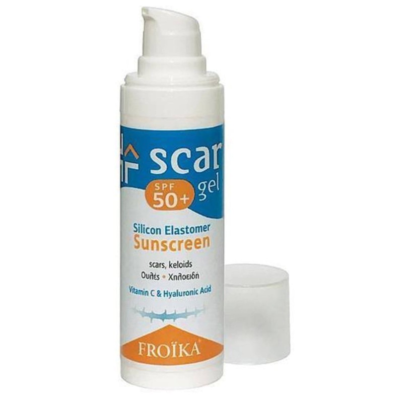 Froika Scar Gel SPF50+ Τζελ Σιλικόνης με Υαλουρονικό Οξύ κατά των Ουλών με αντηλιακή προστασία, 15ml | Πρώτες Βοήθειες - Αγορά O