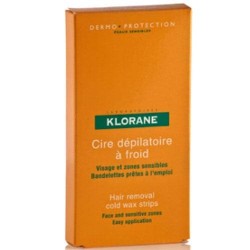 Klorane Cire Depilatoire Froid, Αποτριχωτικές Ταινίες 6 Διπλές Ταινίες για πόδια με γλυκό αμυγδαλέλαιο