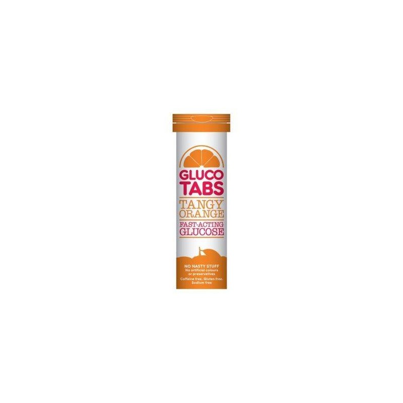 Glucotabs Tangy Orange Ταμπλέτες Γλυκόζης με γεύση πορτοκάλι, 10 tabs | Εξειδικευμένες Φόρμουλες - Αγορά Online