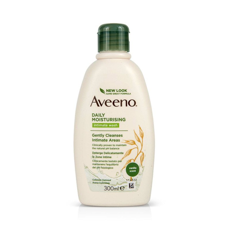 Aveeno Daily Moisturising Intimate Wash Ενυδατικό Υγρό Καθαρισμού Για Την Ευαίσθητη Περιοχή Με Άρωμα Βανίλια, 300ml