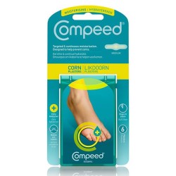 Compeed Corn Plasters Ενυδατικά Μεσαία Επιθέματα για Κάλους, 6 τεμάχια