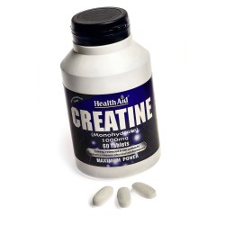 Health Aid Creatine Monohydrate 1000mg, 60 tabs | Εξειδικευμένες Φόρμουλες - Αγορά Online