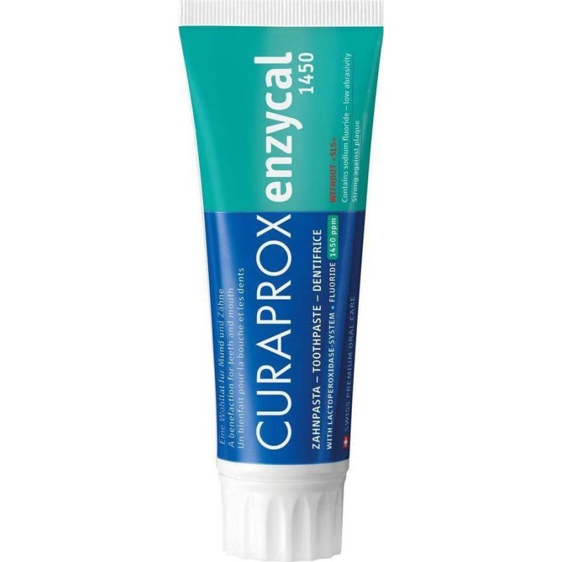 Curaprox Enzycal 1450ppm Οδοντόκρεμα Χωρίς SLS, 75ml