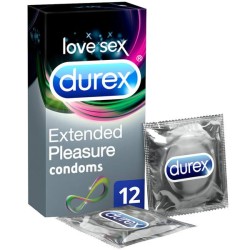 Durex Extended Pleasure, Προφυλακτικά Για Απόλαυση Παρατεταμένης Διάρκειας, 12 τεμάχια | Χωρίς Ντροπή - Αγορά Online