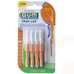 Gum Trav-ler Interdental Brush 1412 Μεσοδόντιο Βουρτσάκι 0,9mm Πορτοκαλί, 6 τεμάχια - Μεσοδόντια Βουρτσάκια | Στοματική Υγιεινή