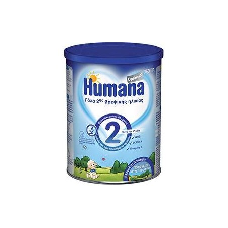 Humana Optimum 2 γάλα 2ης βρεφικής ηλικίας, μετά τον 6ο μήνα, 350gr | Humana | Online Φαρμακείο
