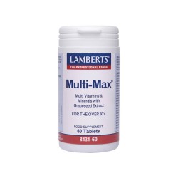 Lamberts Multi-Max Πολυβιταμινούχος Φόρμουλα για Υποστήριξη & Τόνωση του Οργανισμού για Ηλικίες άνω των 50 Ετών, 60tabs | Εξειδι
