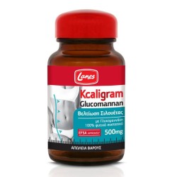 Lanes Kcaligram Glucomannan 500mg Συμπλήρωμα Διατροφής με Γλυκομαννάνη για την Βελτίωση Σιλουέτας, 60 caps > Συμπλήρωμα Αδυνατίσ
