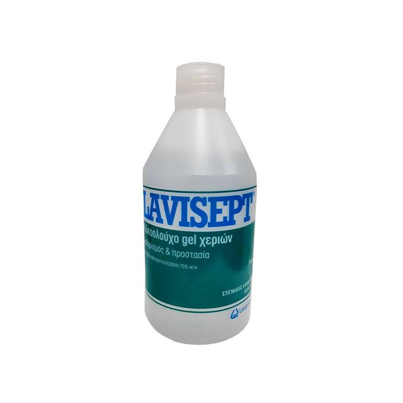 Lavipharm Lavisept Αλκοολούχο Αντισηπτικό Τζέλ Χεριών 70 Βαθμών, 500ml