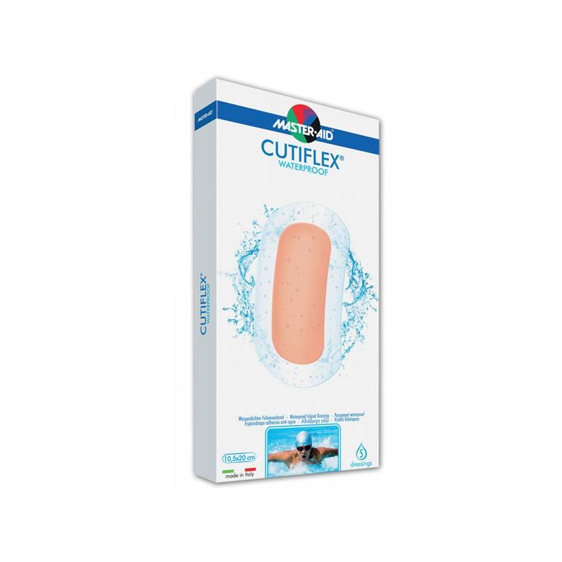 Masteraid Cutiflex Αυτοκόλλητες Διαφανείς & Αδιάβροχες Γάζες 10,5x20cm (6x15,2), 5 τεμάχια | Πρώτες Βοήθειες - Αγορά Online