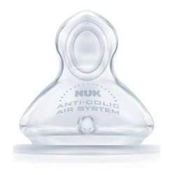 Nuk First Choice+ Θηλή Σιλικόνης 0-6m Μέγεθος 1, με Βαλβίδα για Λεπτόρευστα Υγρά (Small), 1 τεμάχιο | Nuk | Online Φαρμακείο