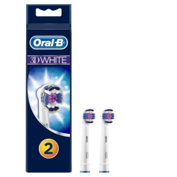 Oral B 3D White Ανταλλακτικές Κεφαλές Ηλεκτρικής Οδοντόβουρτσας, 2τμχ - Οδοντόβουρτσα | Στοματική Υγιεινή