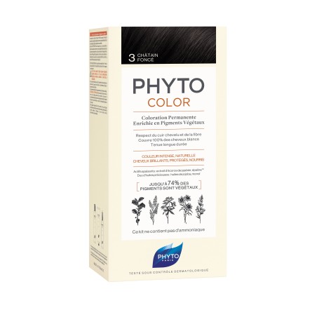 Phyto Phytocolor Νο 3 Dark Brοwn / Καστανό Σκούρο, 1 τεμάχιο