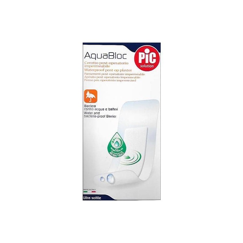 Pic Solution AquaBloc (25x10cm) Μετεγχειρητικό Τσιρότο, 1 τεμάχιο | Πρώτες Βοήθειες - Αγορά Online
