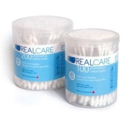 Real Care Μπατονέτες από 100% αγνό βαμβάκι, 100 τεμάχια | Πονόλαιμος - Αγορά Online