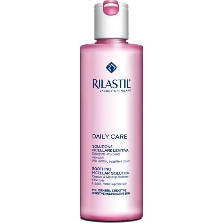Rilastil Daily Care Soothing Micellar Solution Καθαριστικό Ντεμακιγιάζ προσώπου & ματιών, για ερεθισμένες επιδερμίδες με τάση ερ