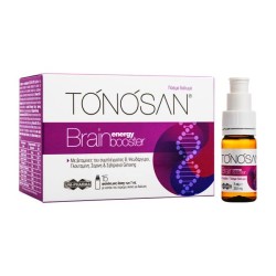 Tonosan Brain Energy Booster, Συμπλήρωμα Διατροφής Για Την Ενίσχυση Της Πνευματικής Απόδοσης & Μνήμης, 15x7ml | Εξειδικευμένες Φ