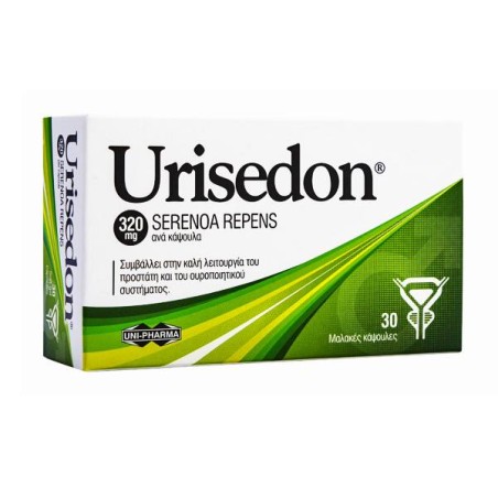 Uni-Pharma Urisedon 320mg για την Καλή Λειτουργία του Προστάτη & του Ουροποιητικού Συστήματος, 30 Μαλακές Κάψουλες | Εξειδικευμέ