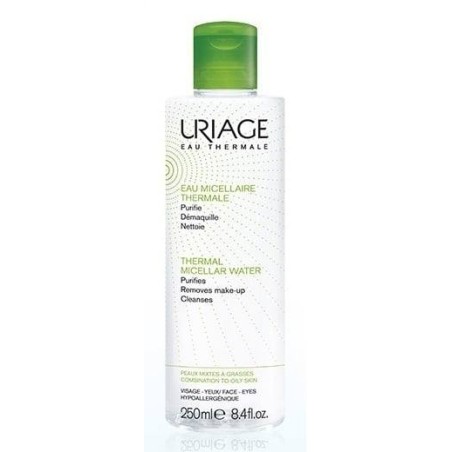 Uriage Eau Thermale Eau Micellaire Καθαριστική Λοσιόν Προσώπου & Ματιών, για τη Μικτή προς Λιπαρή Επιδερμίδα, 250ml