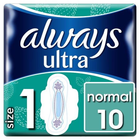 Always Ultra Normal Plus Σερβιέτες Υψηλής Απορροφητικότητας, 10 τεμάχια | Χωρίς Ντροπή - Αγορά Online