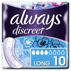 Always Discreet Lady Σερβιέτες Για Ακράτεια Long Size 4, 10τμχ | Χωρίς Ντροπή - Αγορά Online