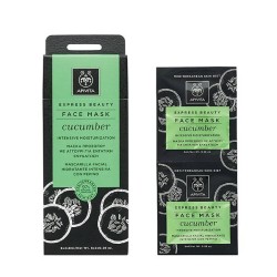 Apivita Cucumber Face Mask Μάσκα Προσώπου με Αγγούρι για Εντατική Ενυδάτωση, 2 x 8ml