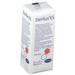 Hartmann Sterilux ES μη αποστειρωμένη 17 κλωστών, 8πλή 5x5cm 100τμχ
