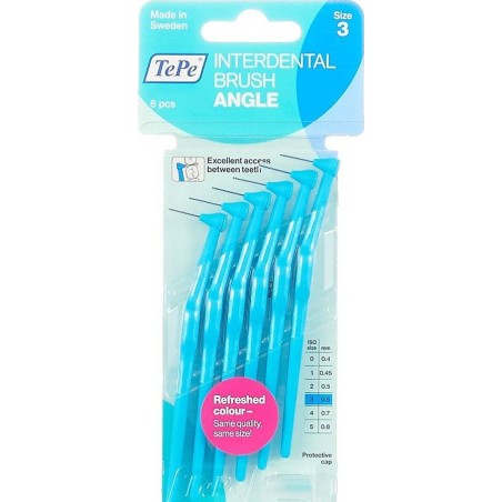 TePe Angle Μέγεθος 3 0.6mm 6τμχ Μπλε